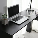 Meerveil Black L-shaped Computer Corner Desk, with 2 Storage Shelves